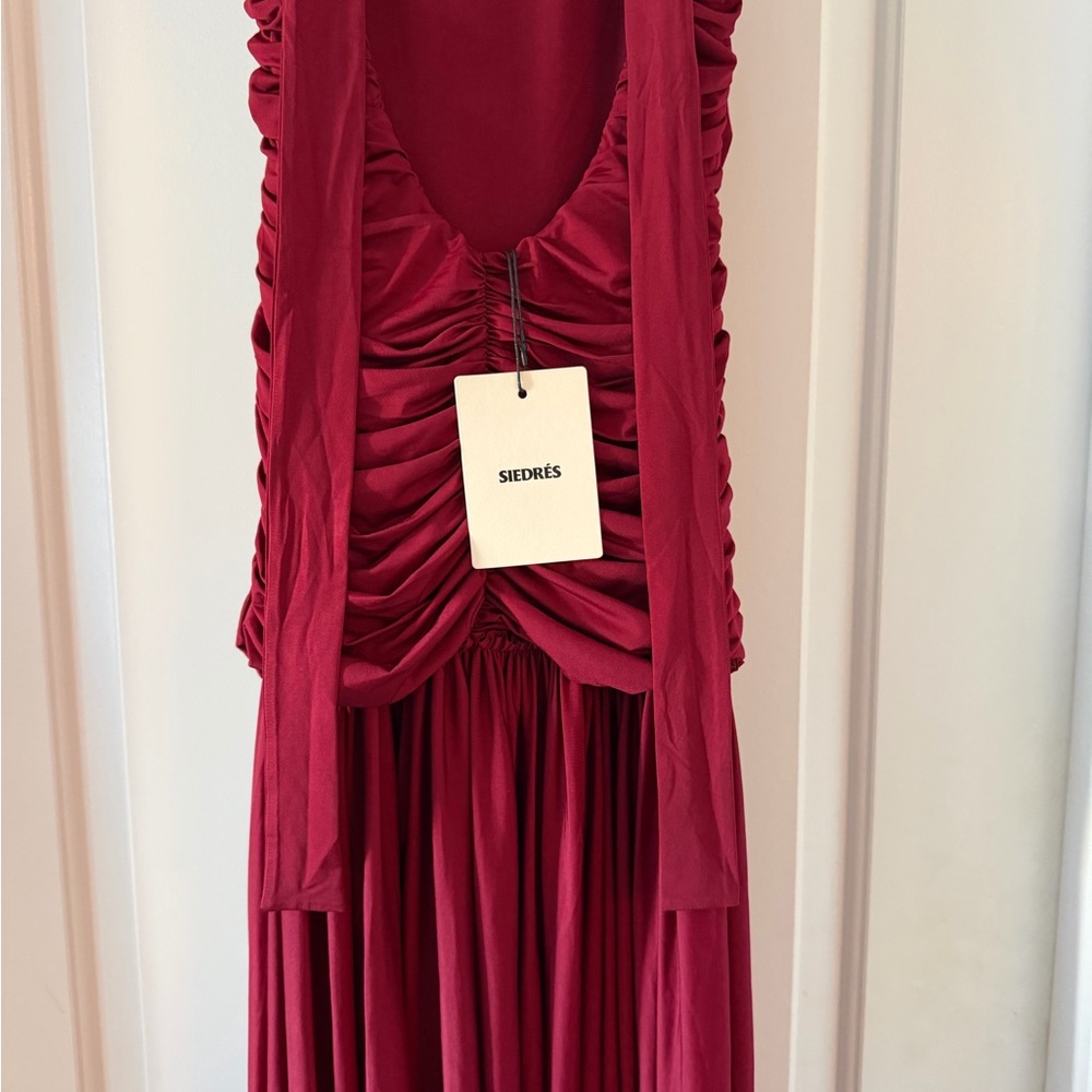 NWT SIEDRES Burgundy Maxi Dress - Picture 7 of 11